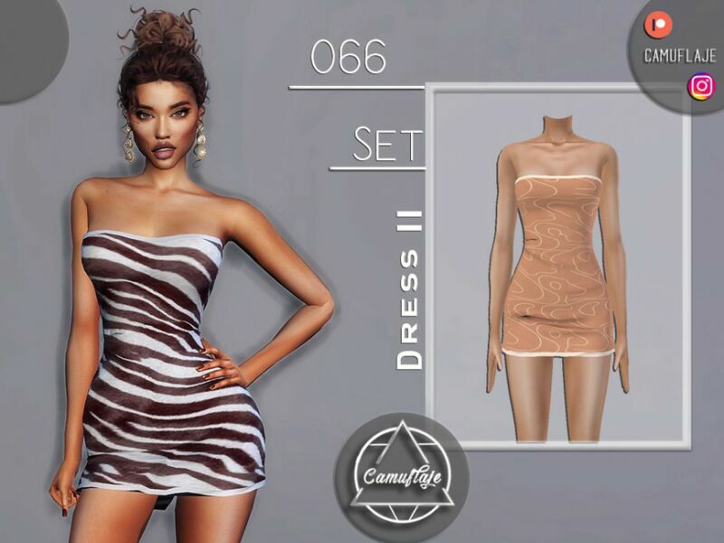 SET 066 – Dress II By Camuflaje 1 SET 066 – Dress II By Camuflaje Sims 4 CC
