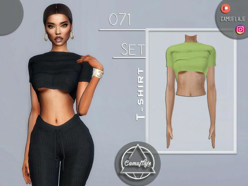 SET 071 – T-Shirt By Camuflaje 1 SET 071 – T-Shirt By Camuflaje Sims 4 CC