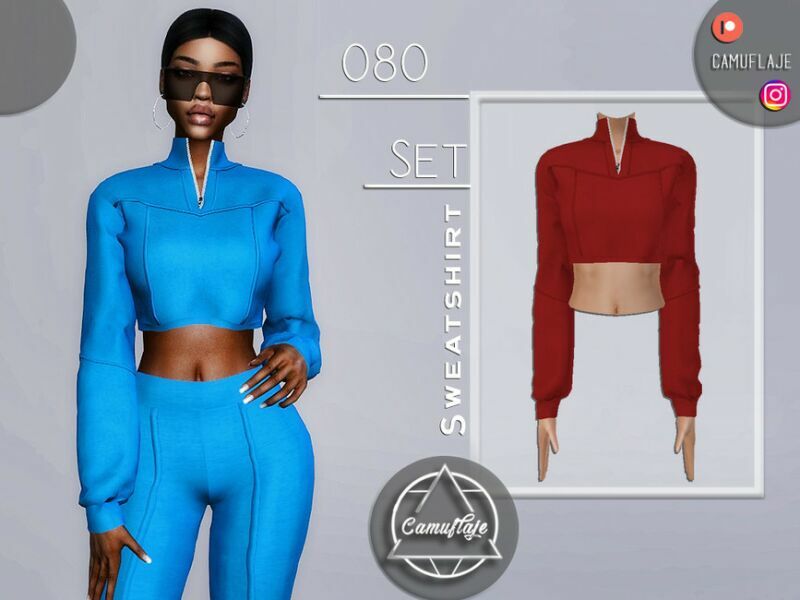 SET 080 – Sweatshirt By Camuflaje 1 SET 080 – Sweatshirt By Camuflaje Sims 4 CC
