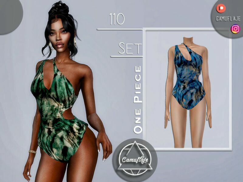 SET 110 – ONE Piece By Camuflaje 1 SET 110 – ONE Piece By Camuflaje Sims 4 CC