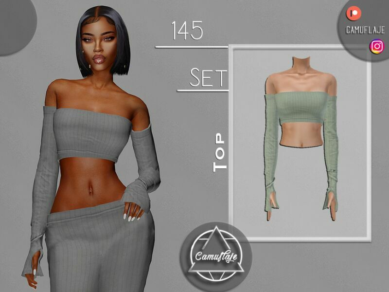 SET 145 – TOP By Camuflaje 1 SET 145 – TOP By Camuflaje Sims 4 CC
