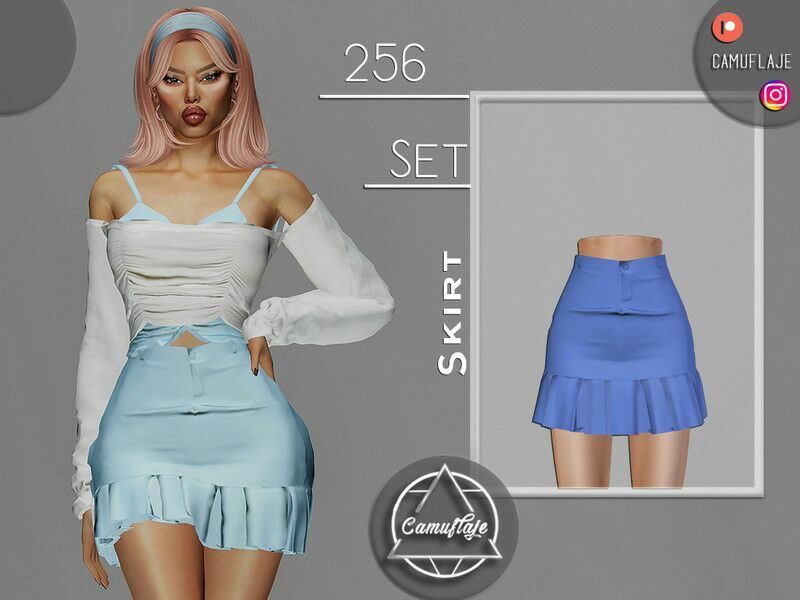 SET 256 – Skirt By Camuflaje 1 SET 256 – Skirt By Camuflaje Sims 4 CC
