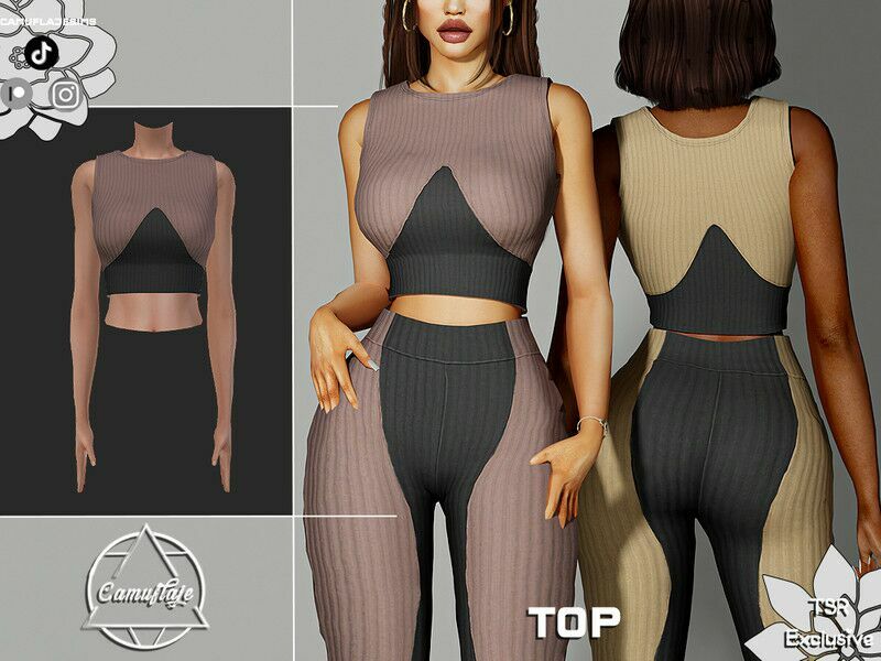 SET 365 – TOP By Camuflaje 1 SET 365 – TOP By Camuflaje Sims 4 CC