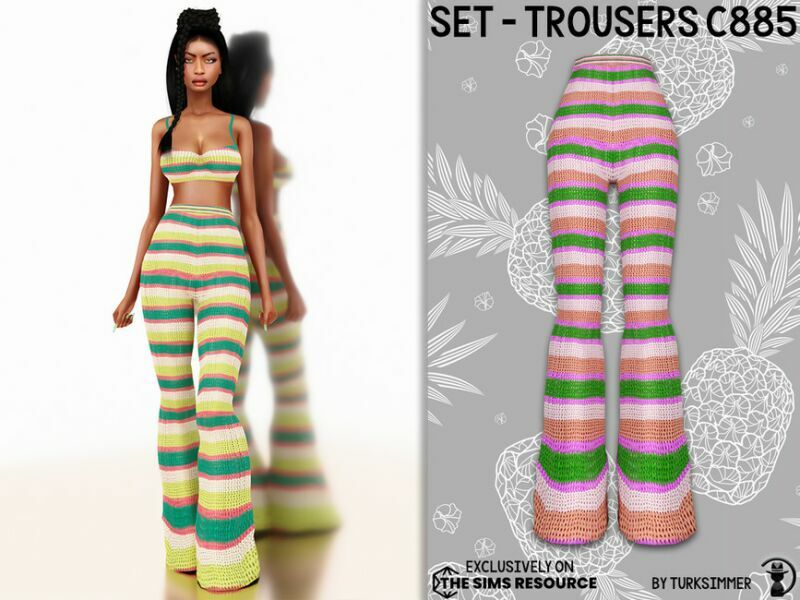 Set-Trousers C885 By Turksimmer 1 Set-Trousers C885 By Turksimmer Sims 4 CC