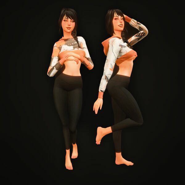 Sexy Cropped Hoody 5 sims 4 cc sexy cropped hoody 2