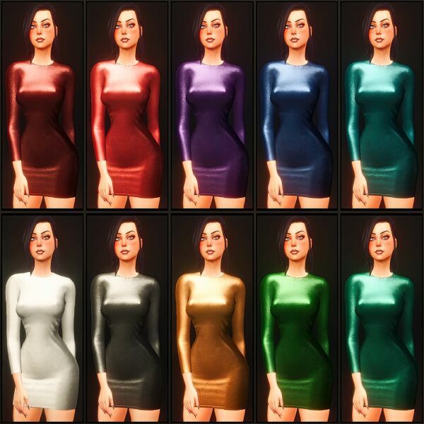 Sexy Tight Dress 2 sims 4 cc sexy tight dress 3