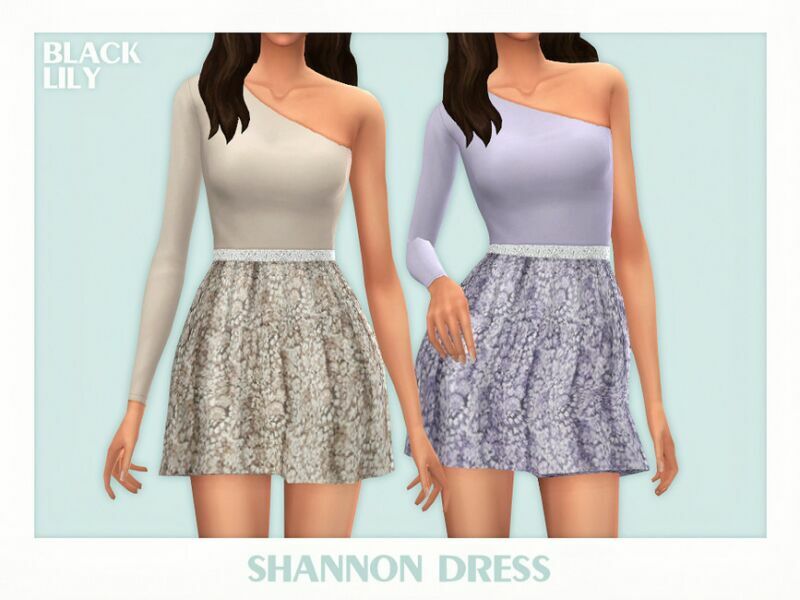 Shannon Dress 1 Shannon Dress Sims 4 CC