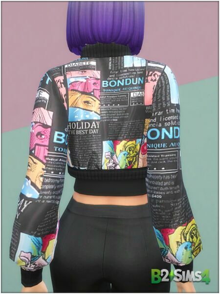 Shein POP ART Bomber Jacket 4 sims 4 cc shein pop art bomber jacket 7
