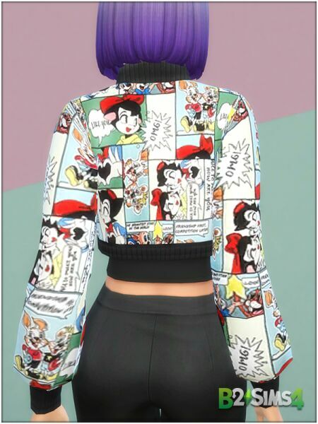 Shein POP ART Bomber Jacket 2 sims 4 cc shein pop art bomber jacket 9