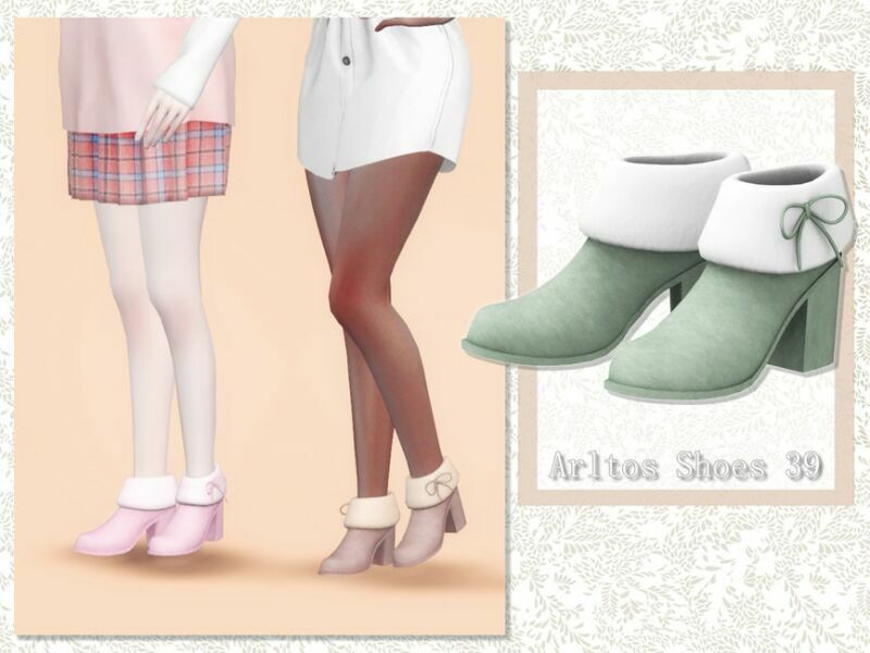 Short Furry Boots / 39 By Arltos 1 Short Furry Boots / 39 By Arltos Sims 4 CC