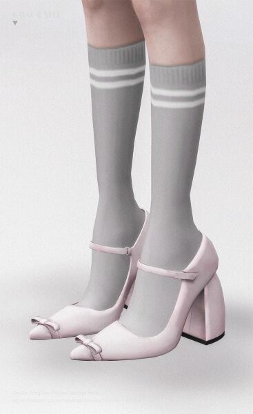 Shushu Tong BOW Pointed TOE High Heels By Charonlee 3 sims 4 cc shushu tong bow pointed toe high heels by charonlee 2