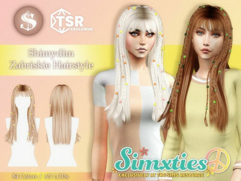 ‘Simxties Zabriskie Hairstyle For / Female’ 1 ‘Simxties Zabriskie Hairstyle For / Female’ Sims 4 CC