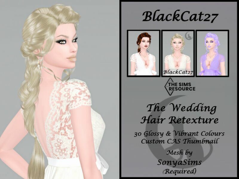 Sonyasims The Wedding Hair Retexture (Mesh Needed) By Blackcat27 1 Sonyasims The Wedding Hair Retexture (Mesh Needed) By Blackcat27 Sims 4 CC
