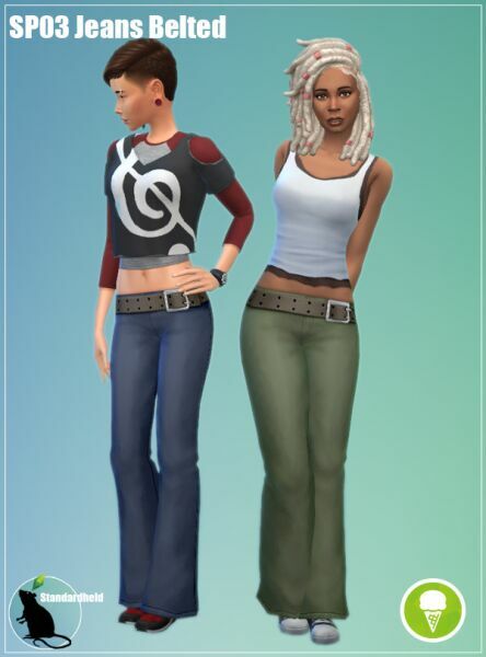 SP03 Jeans Belted By Standardheld 1 SP03 Jeans Belted By Standardheld Sims 4 CC