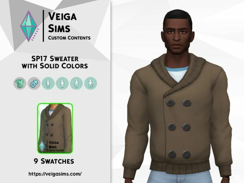 SP17 Sweater With Solid Colors 1 SP17 Sweater With Solid Colors Sims 4 CC