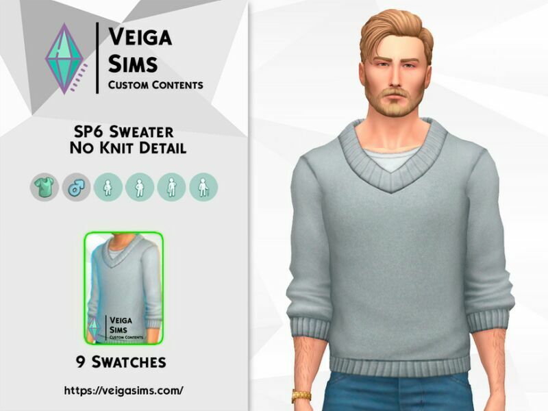 SP6 Sweater NO Knit Design 2 sims 4 cc sp6 sweater no knit design 2