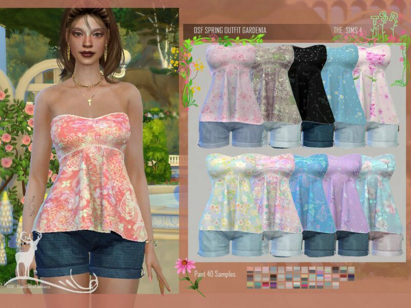 Spring Outfit Gardenia By Dansimsfantasy 1 Spring Outfit Gardenia By Dansimsfantasy Sims 4 CC