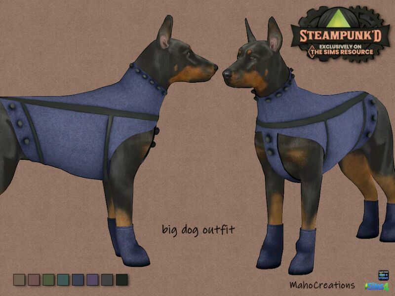 Steampunked – BIG DOG Outfit By Mahocreations 1 Steampunked – BIG DOG Outfit By Mahocreations Sims 4 CC