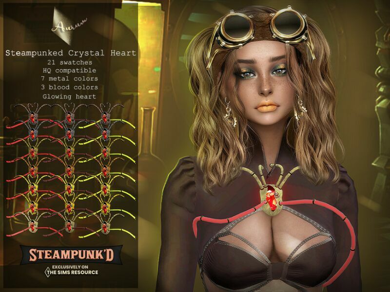 Steampunked – Crystalloid Heart By Aurummusik 1 Steampunked – Crystalloid Heart By Aurummusik Sims 4 CC