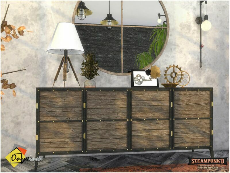 sims 4 cc steampunked jules hallway by onyxium 2