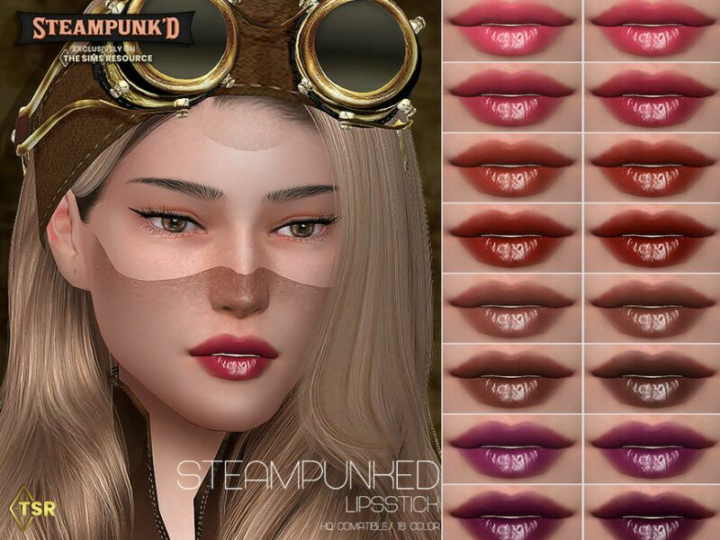 Steampunked Lipstick (HQ) By Lisaminicatsims 1 Steampunked Lipstick (HQ) By Lisaminicatsims Sims 4 CC