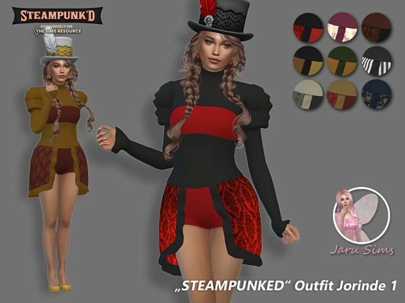 Steampunked – Outfit Jorinde 1 1 Steampunked – Outfit Jorinde 1 Sims 4 CC