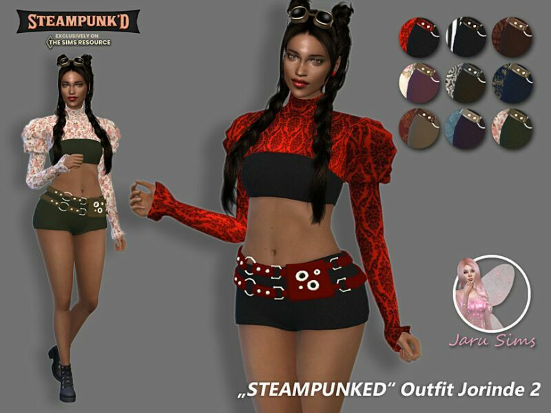 Steampunked – Outfit Jorinde 2 1 Steampunked – Outfit Jorinde 2 Sims 4 CC