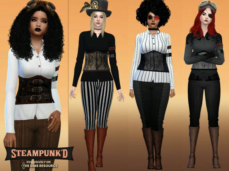 Steampunked Sarina Outfit By Mclaynesims 1 Steampunked Sarina Outfit By Mclaynesims Sims 4 CC
