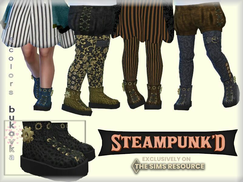 Steampunked Shoes Toddler By Bukovka 1 Steampunked Shoes Toddler By Bukovka Sims 4 CC