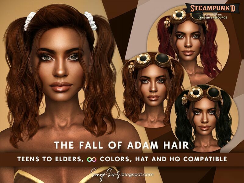 Steampunked Sonyasims The Fall Of Adam Hair By Sonyasimscc 1 Steampunked Sonyasims The Fall Of Adam Hair By Sonyasimscc Sims 4 CC