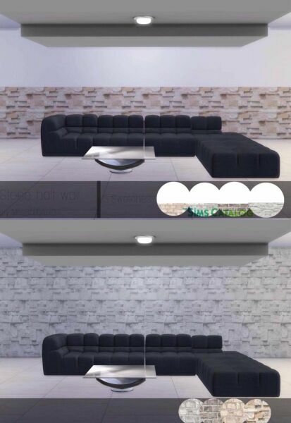 Stone Wall & (Half Wall)| 5 Swatches By Mrsbarbiex3 1 Stone Wall & (Half Wall)| 5 Swatches By Mrsbarbiex3 Sims 4 CC