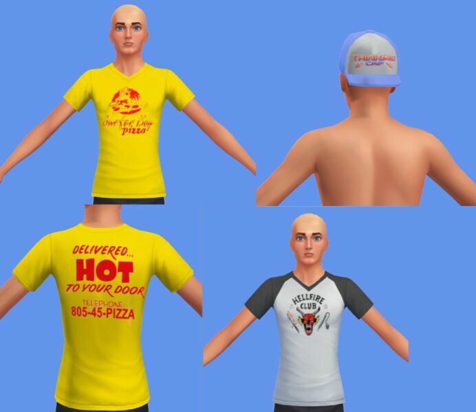 Stranger Things Clothes Thinking CAP – Hellfire Club T-Shirt – Surfer BOY Pizza T-Shirt By Mattymatty__096 1 Stranger Things Clothes Thinking CAP – Hellfire Club T-Shirt – Surfer BOY Pizza T-Shirt By Mattymatty__096 Sims 4 CC