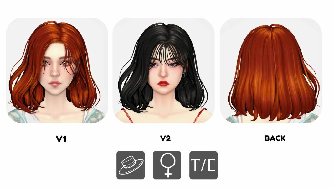 Suji Hair SET 2 sims 4 cc suji hair set 2
