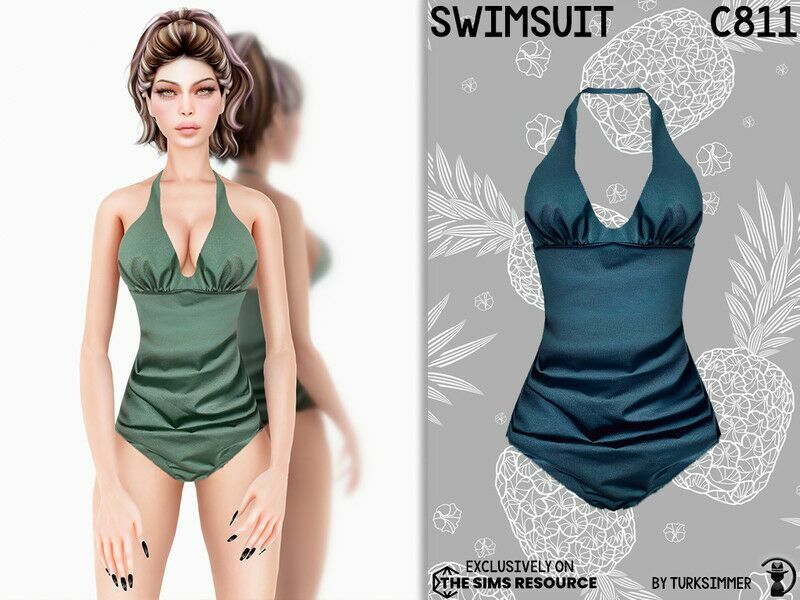 Swimsuit C811 By Turksimmer 1 Swimsuit C811 By Turksimmer Sims 4 CC