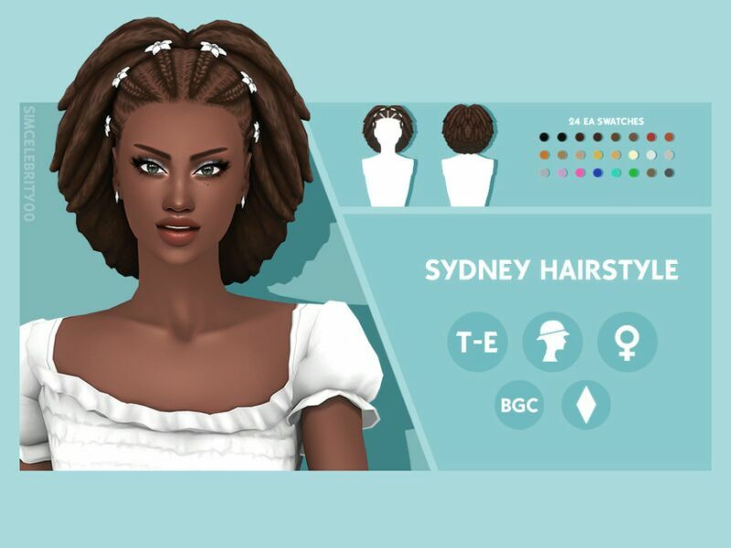 Sydney Hairstyle By Simcelebrity00 1 Sydney Hairstyle By Simcelebrity00 Sims 4 CC