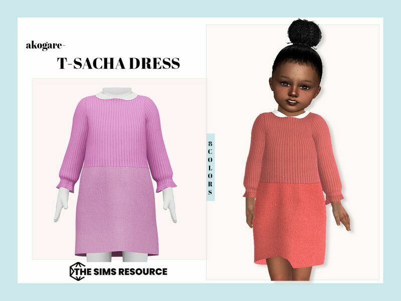 T-Sacha Dress 1 T-Sacha Dress Sims 4 CC