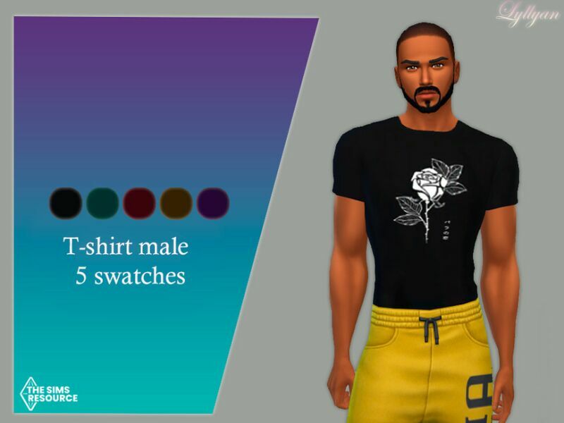 T-Shirt Male Ryam By Lyllyan 1 T-Shirt Male Ryam By Lyllyan Sims 4 CC