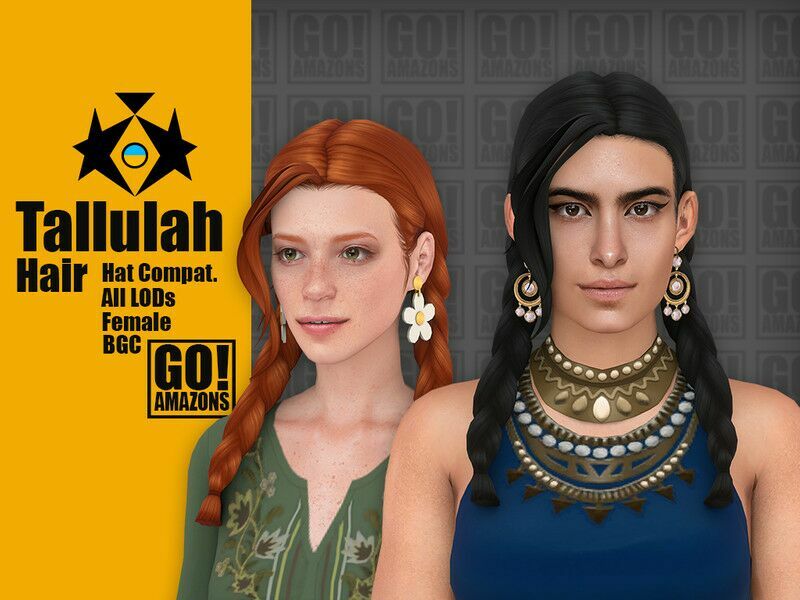 Tallulah Hair By Goamazons 1 Tallulah Hair By Goamazons Sims 4 CC
