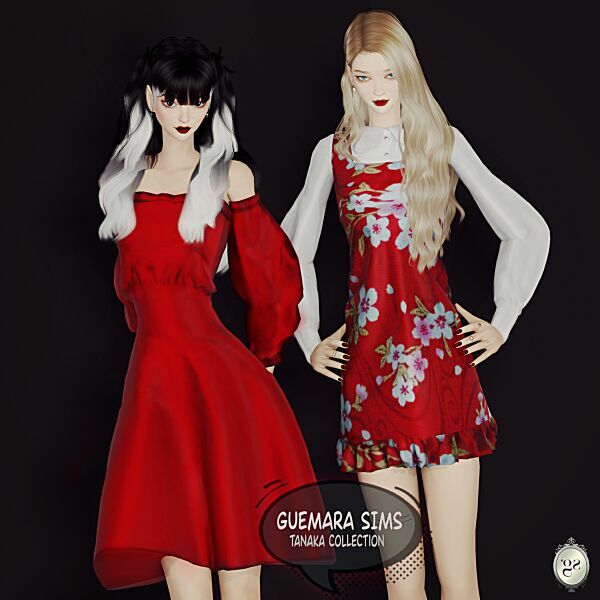 Tanaka Collection (Dresses And Poses) 4 sims 4 cc tanaka collection dresses and poses 2