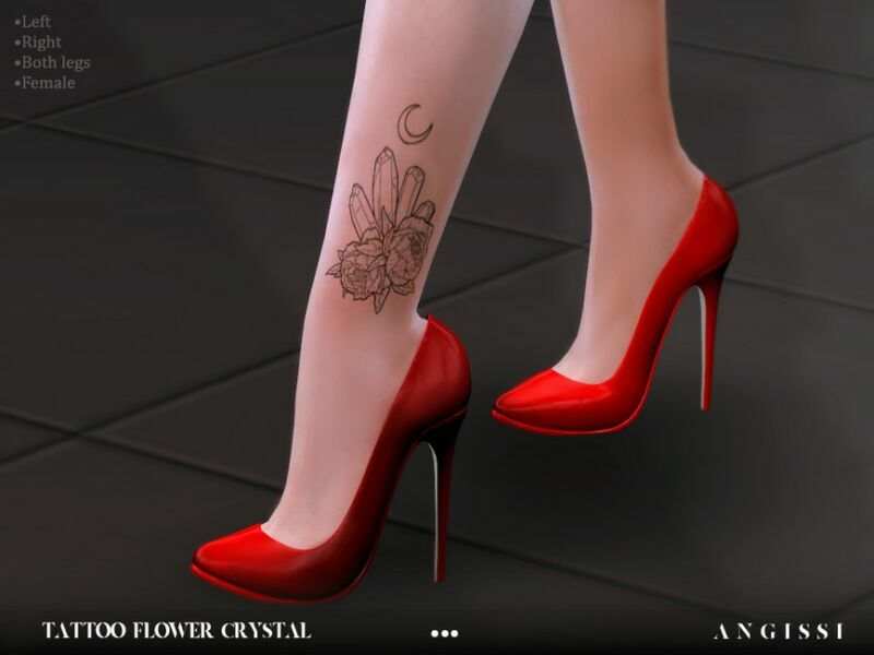 Tattoo-Flower Crystal By Angissi 1 Tattoo-Flower Crystal By Angissi Sims 4 CC