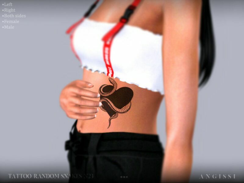 Tattoo-Random Snakes N23 By Angissi 1 Tattoo-Random Snakes N23 By Angissi Sims 4 CC
