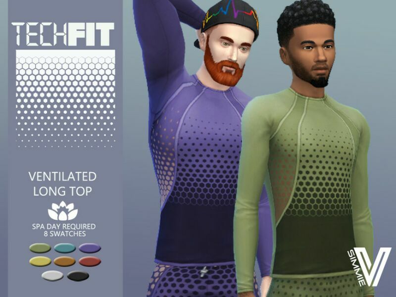Techfit Long TOP By Simmiev 1 Techfit Long TOP By Simmiev Sims 4 CC
