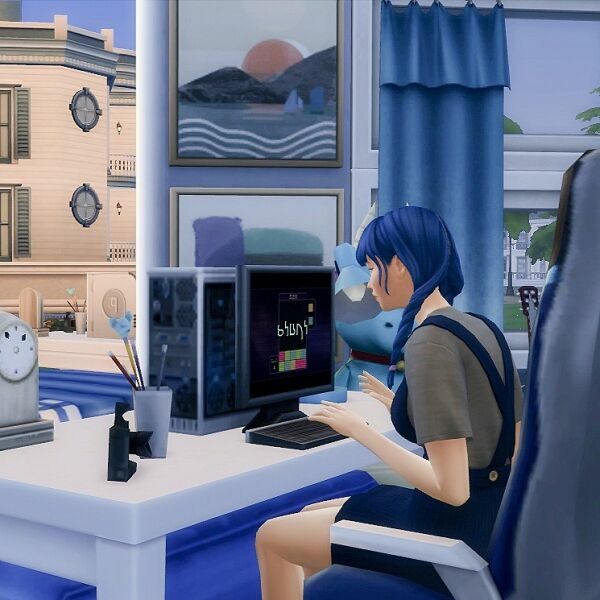 The | Blue Bedroom | Build By Hedennychen 1 The | Blue Bedroom | Build By Hedennychen Sims 4 CC