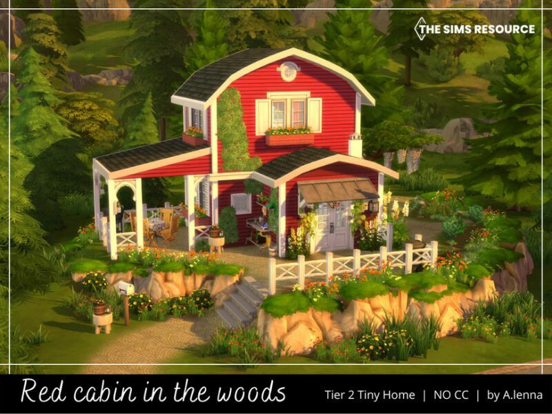 Tiny Cabin In The Woods – NO CC 1 Tiny Cabin In The Woods – NO CC Sims 4 CC