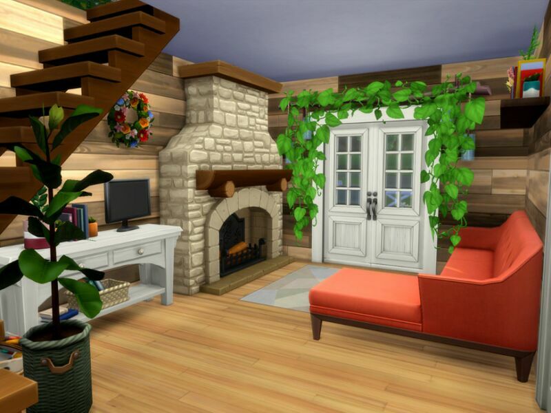 Tiny Cabin In The Woods – NO CC 6 sims 4 cc tiny cabin in the woods no cc 2