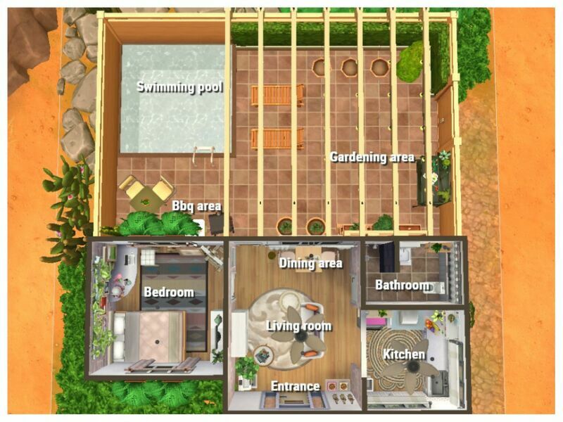 sims 4 cc tiny green house 2