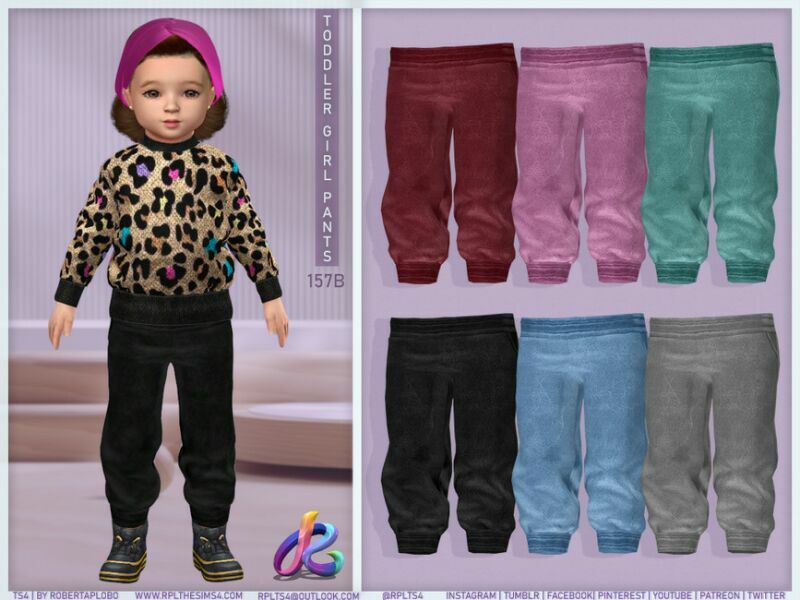 Toddler Girl Pants 157B By Robertaplobo 1 Toddler Girl Pants 157B By Robertaplobo Sims 4 CC