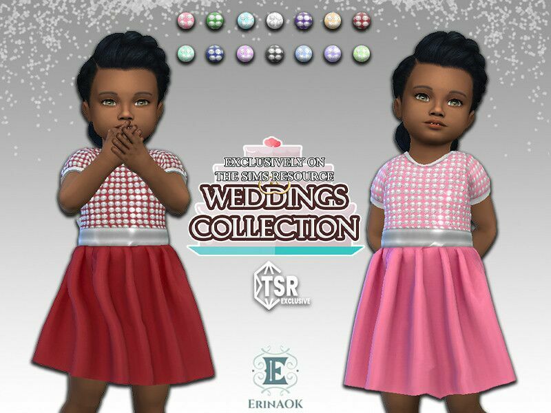 Toddler Glower Girl Dress 1 Toddler Glower Girl Dress Sims 4 CC