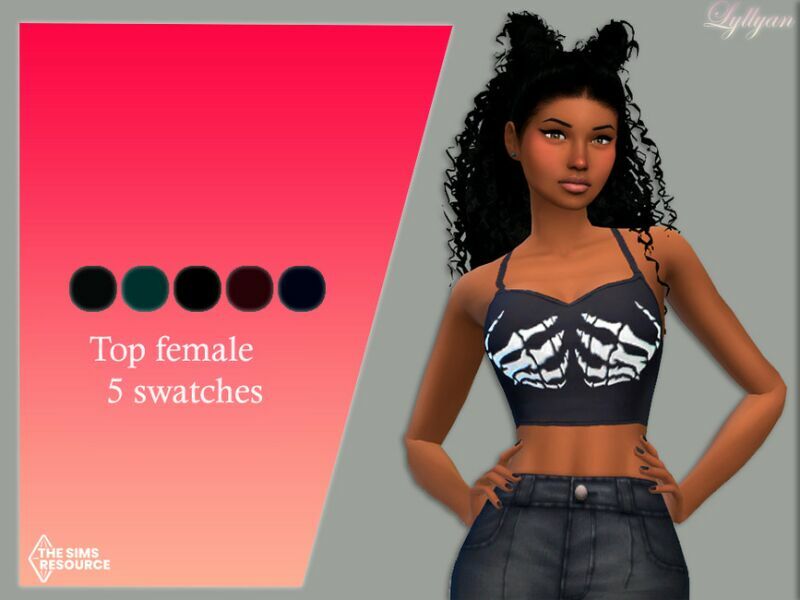 TOP Female Carla By Lyllyan 1 TOP Female Carla By Lyllyan Sims 4 CC