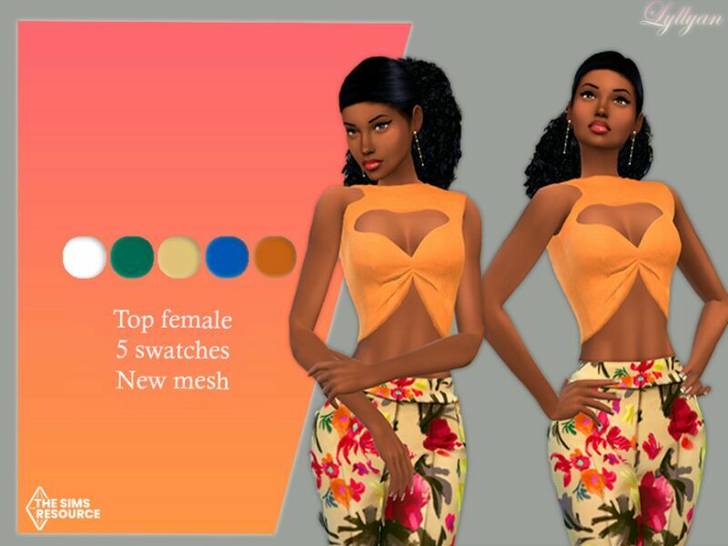 TOP Female Paty By Lyllyan 1 TOP Female Paty By Lyllyan Sims 4 CC